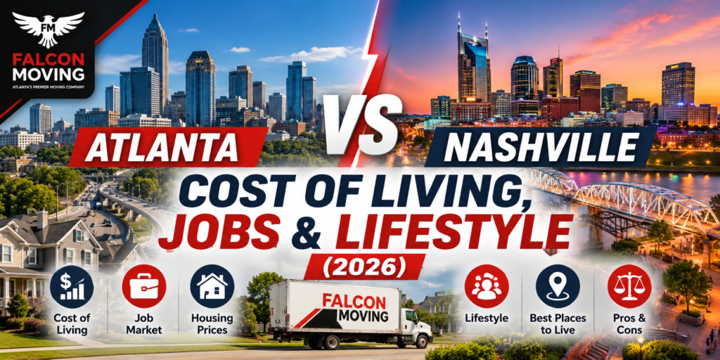Atlanta vs. Nashville: Cost of Living, Jobs & Lifestyle (2026)